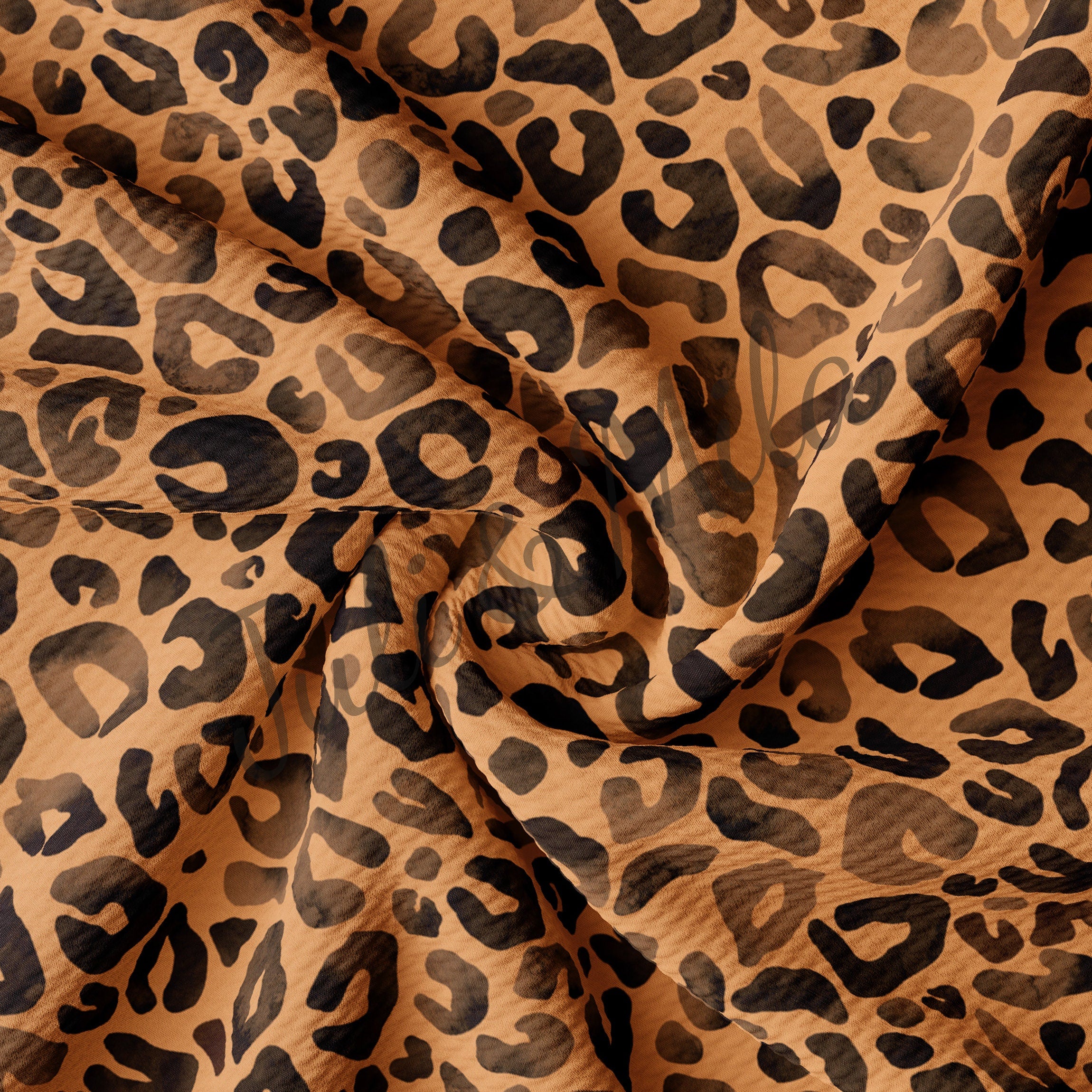 Cheetah Metallic Brush Strokes Printed Liverpool Bullet Fabric Textured  Knit 4 Way Stretch 