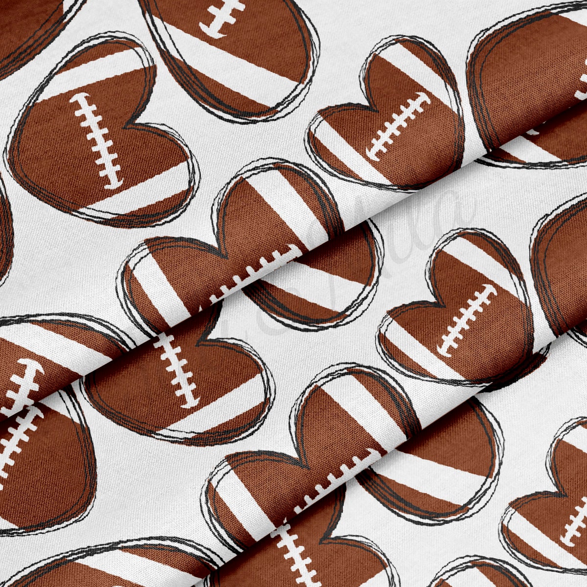 Football Cotton Fabric by the Yard 