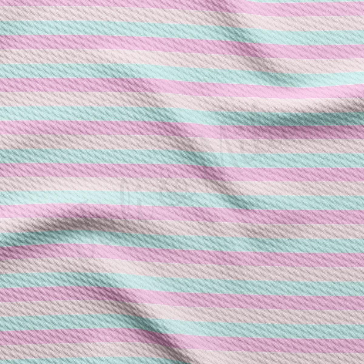 a close up of a pink and blue striped fabric