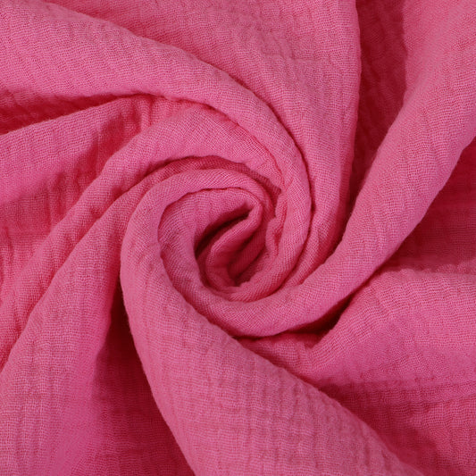 Azalea Pink Double Gauze Muslin Fabric