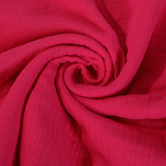 Hot Pink Double Gauze Muslin Fabric