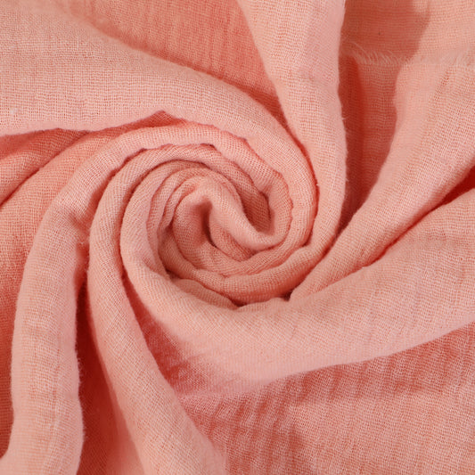 Peach Double Gauze Muslin Fabric