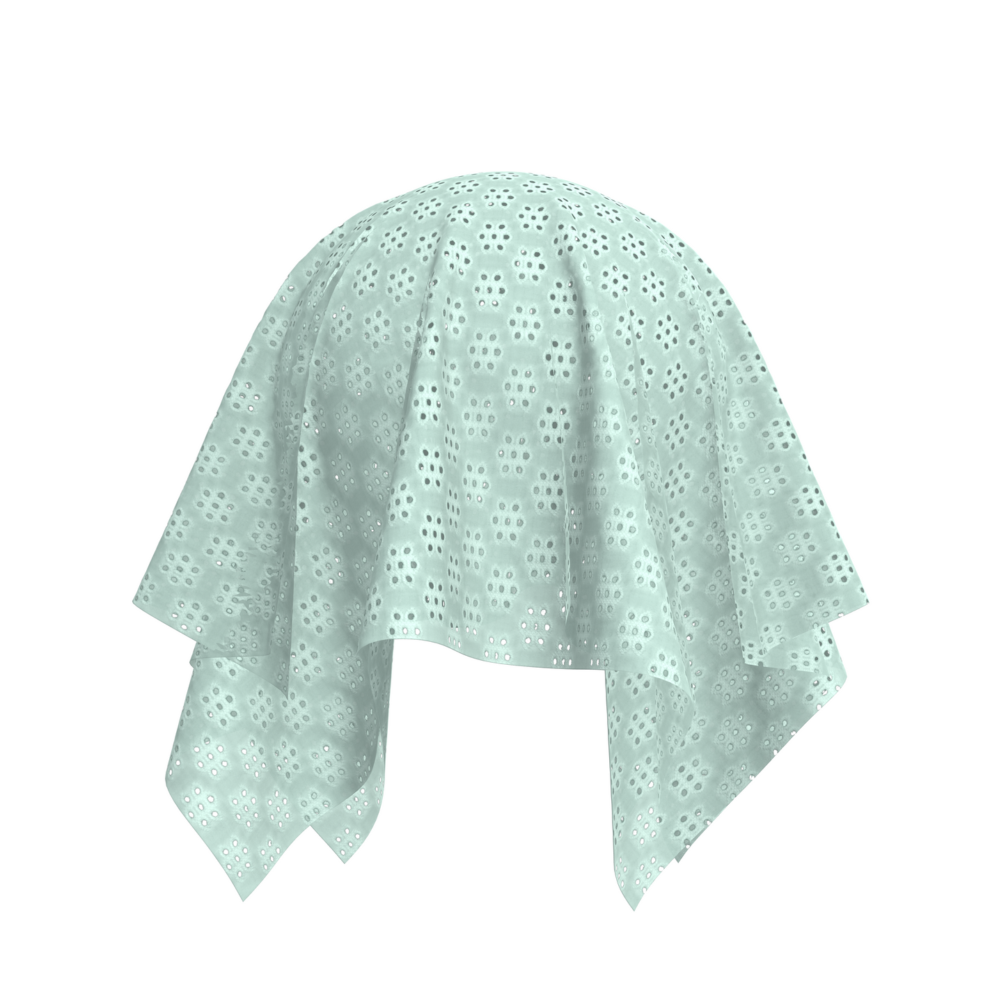 Eyelet Fabric - Aqua