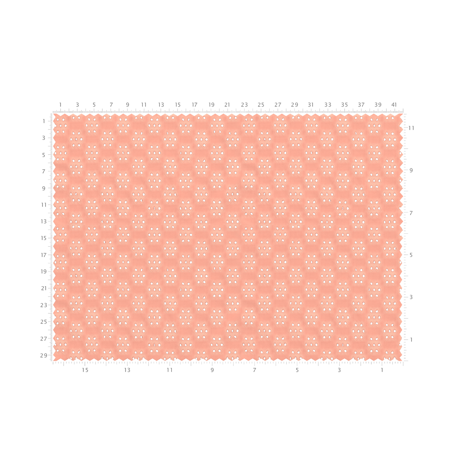 Eyelet Fabric - Peach