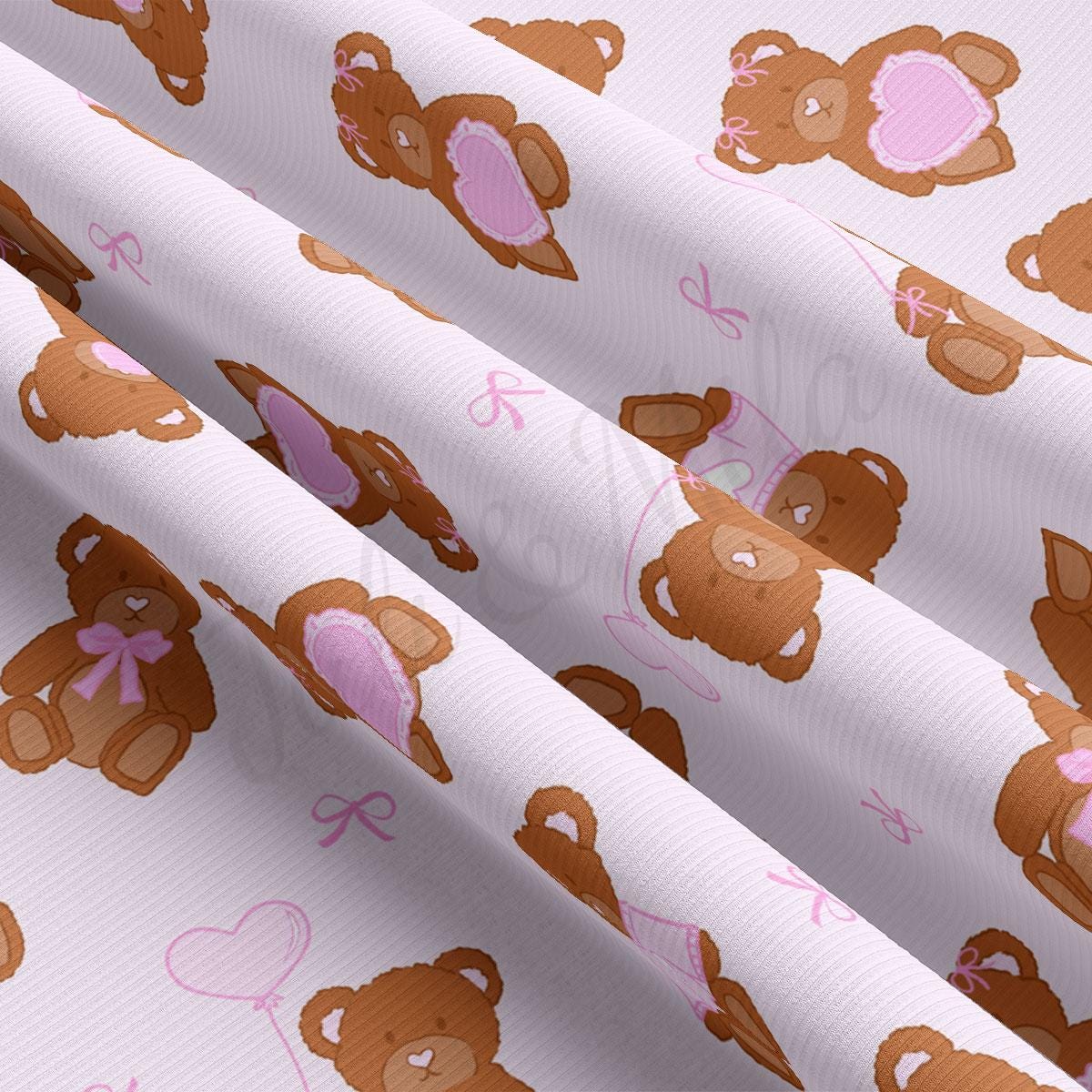 a pattern of teddy bears on a white background