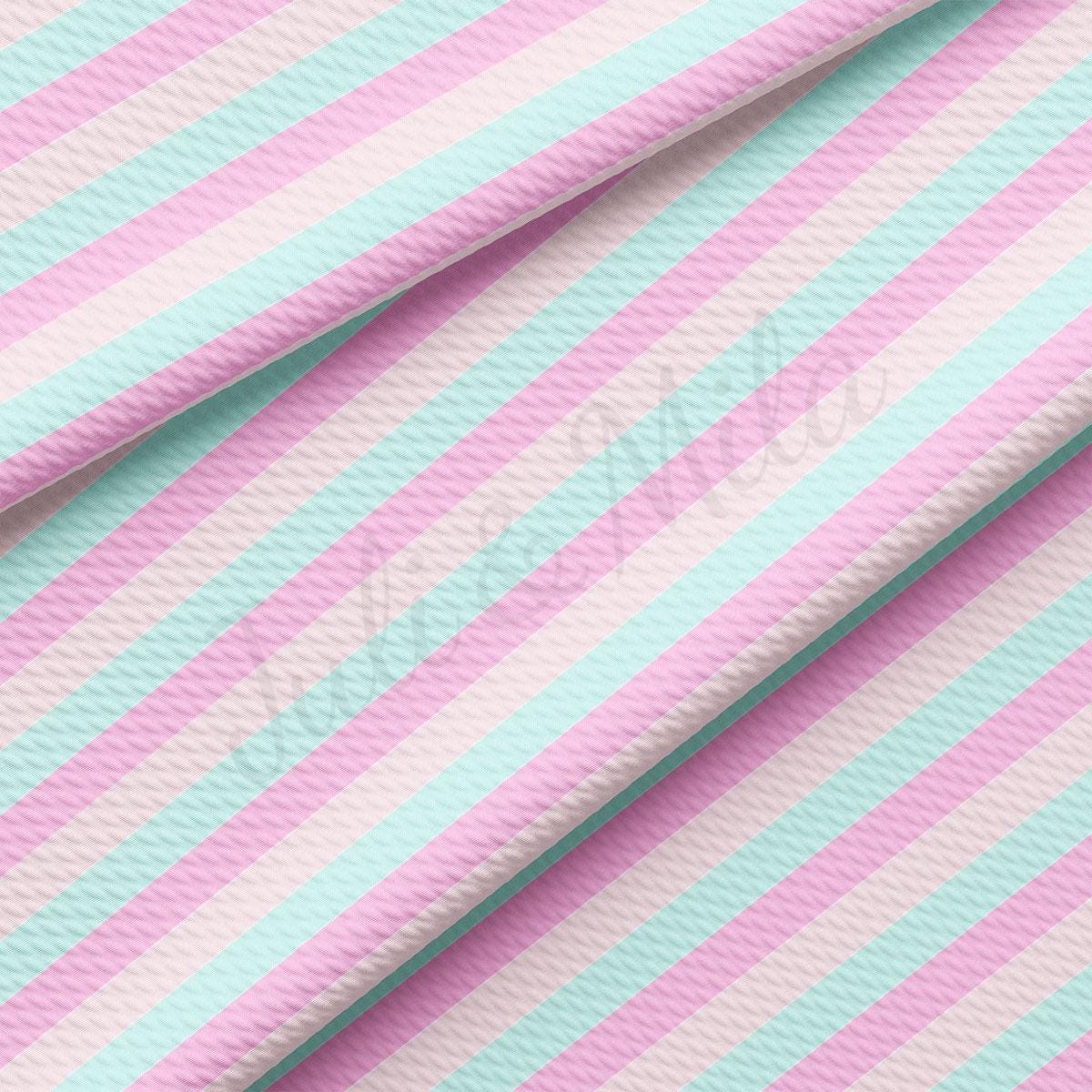 a pink and blue striped fabric