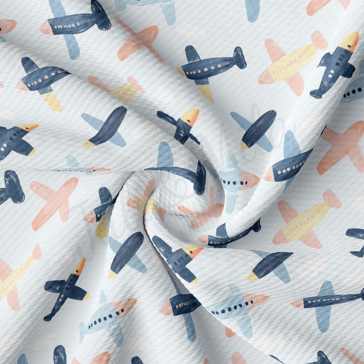 a pattern of airplanes on a white background