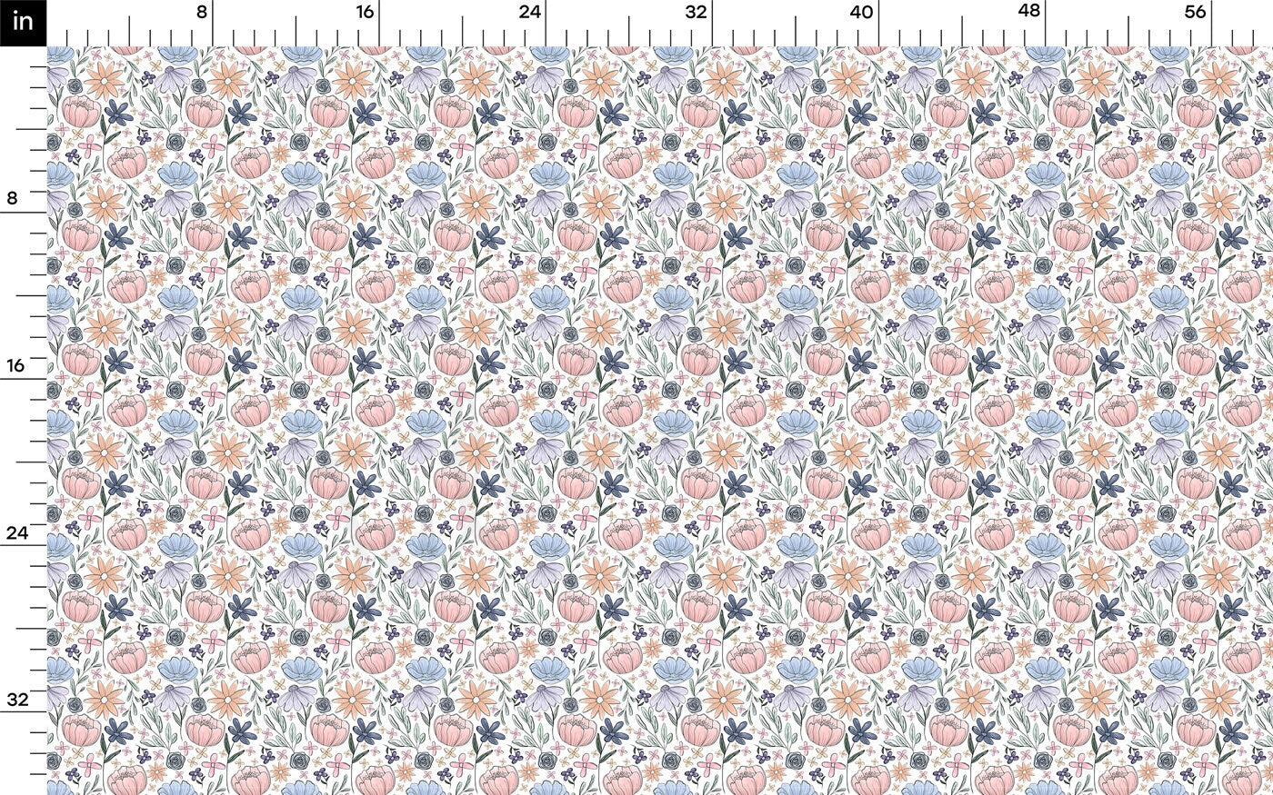DBP Fabric Double Brushed Polyester DBP2726 Floral