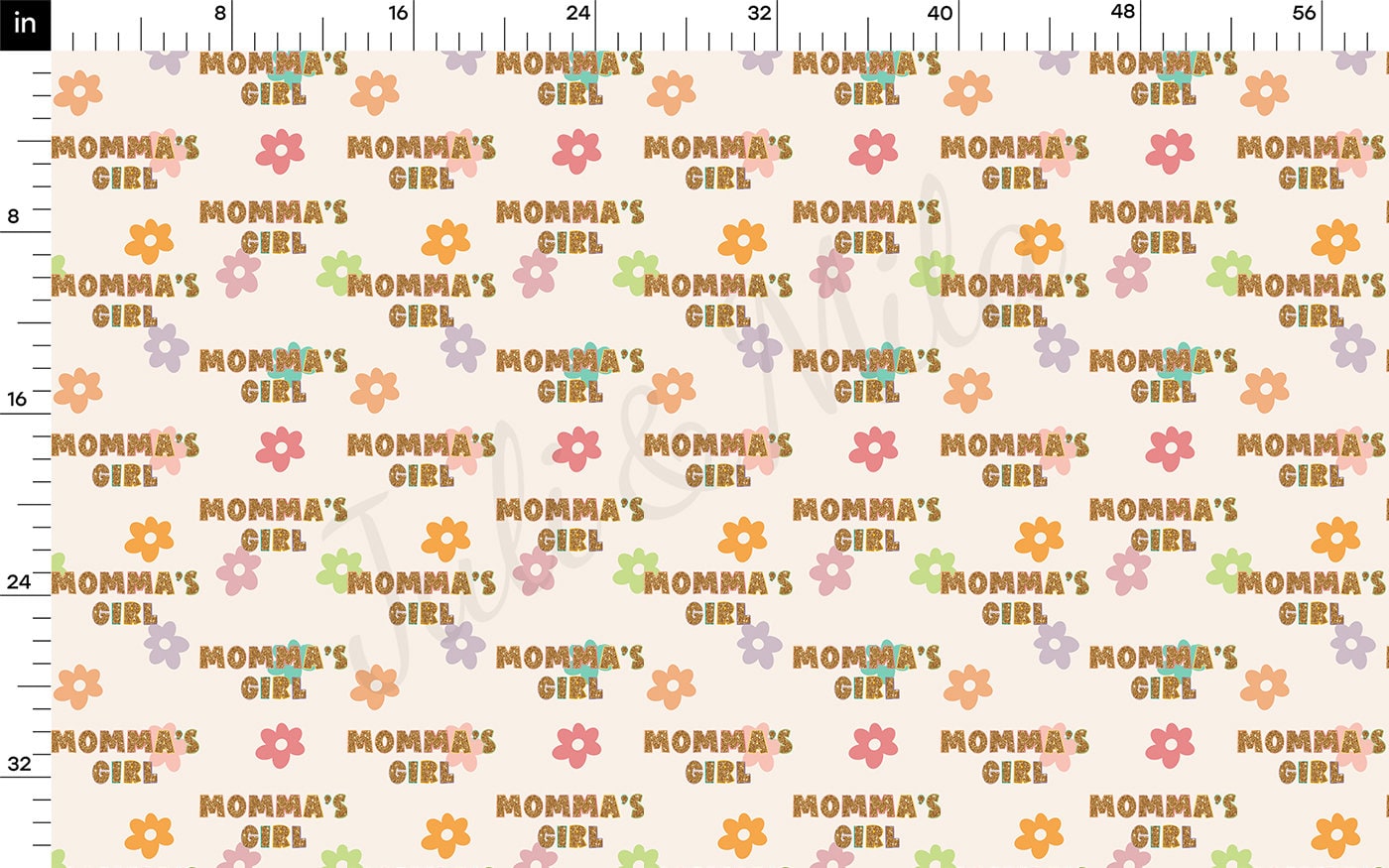 Rib Knit Fabric RBK2745 Momma's Girl