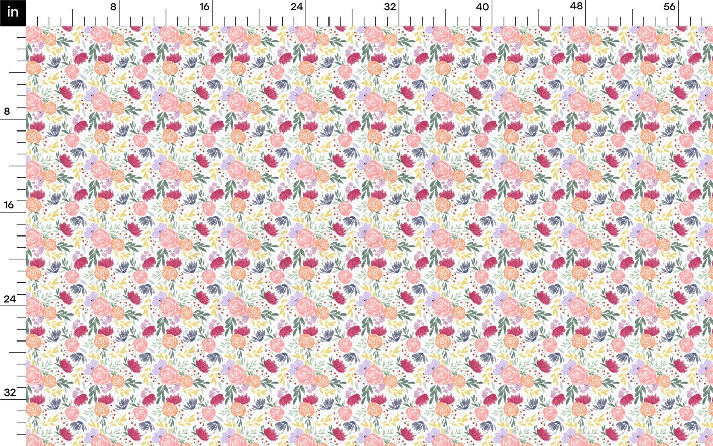 Rib Knit Fabric  RBK2747 Floral
