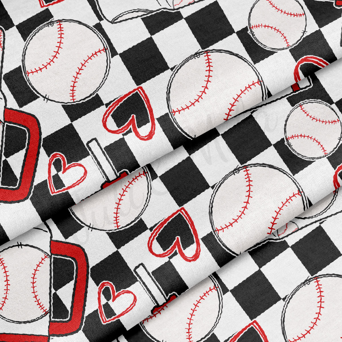 100% Cotton Fabric CTN2719 Baseball