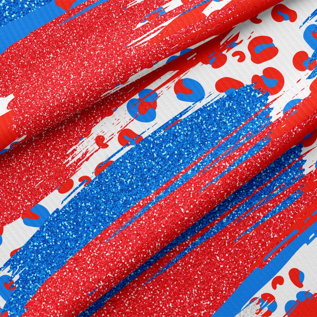 Rib Knit Fabric  RBK2740 4th of July Patriotic