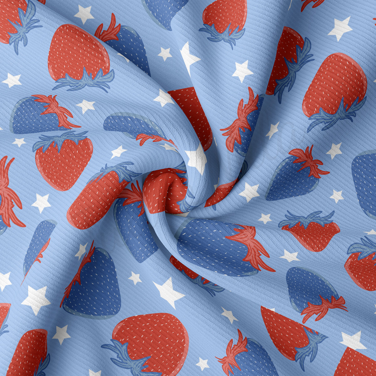 Rib Knit Fabric RBK2743 4th of July Patriotic