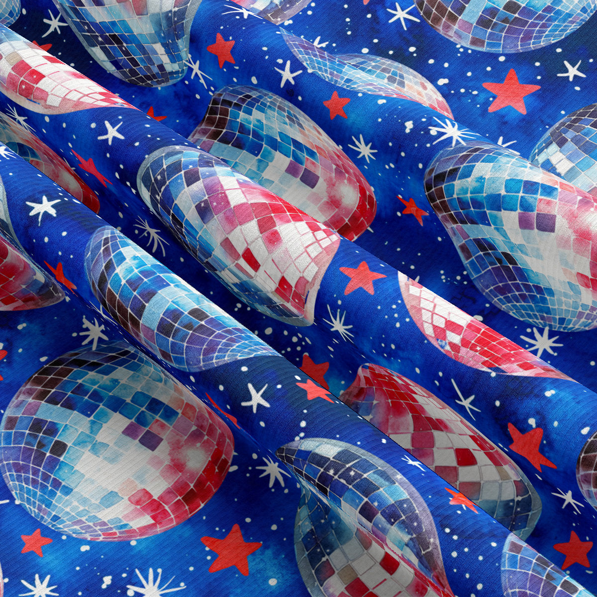 Rib Knit Fabric RBK2744 4th of July Patriotic