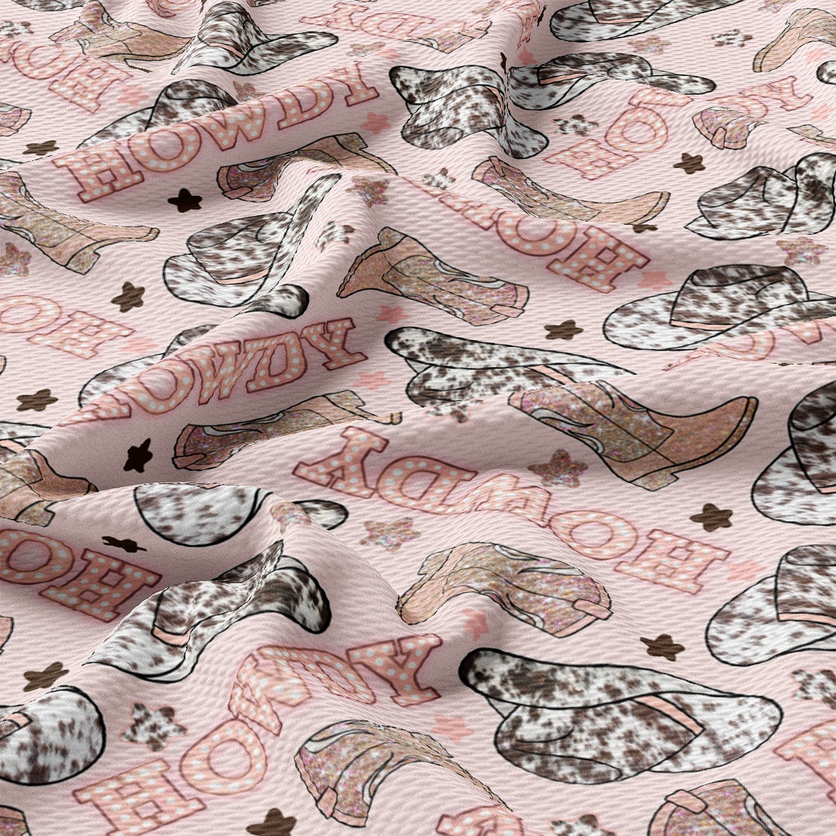 a close up of a pink fabric with dogs on it