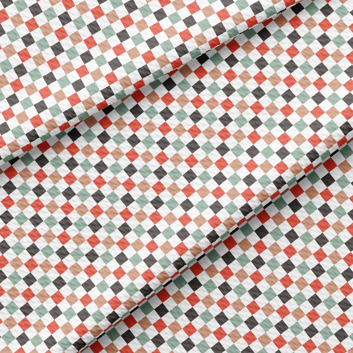 a close up of a checkered fabric