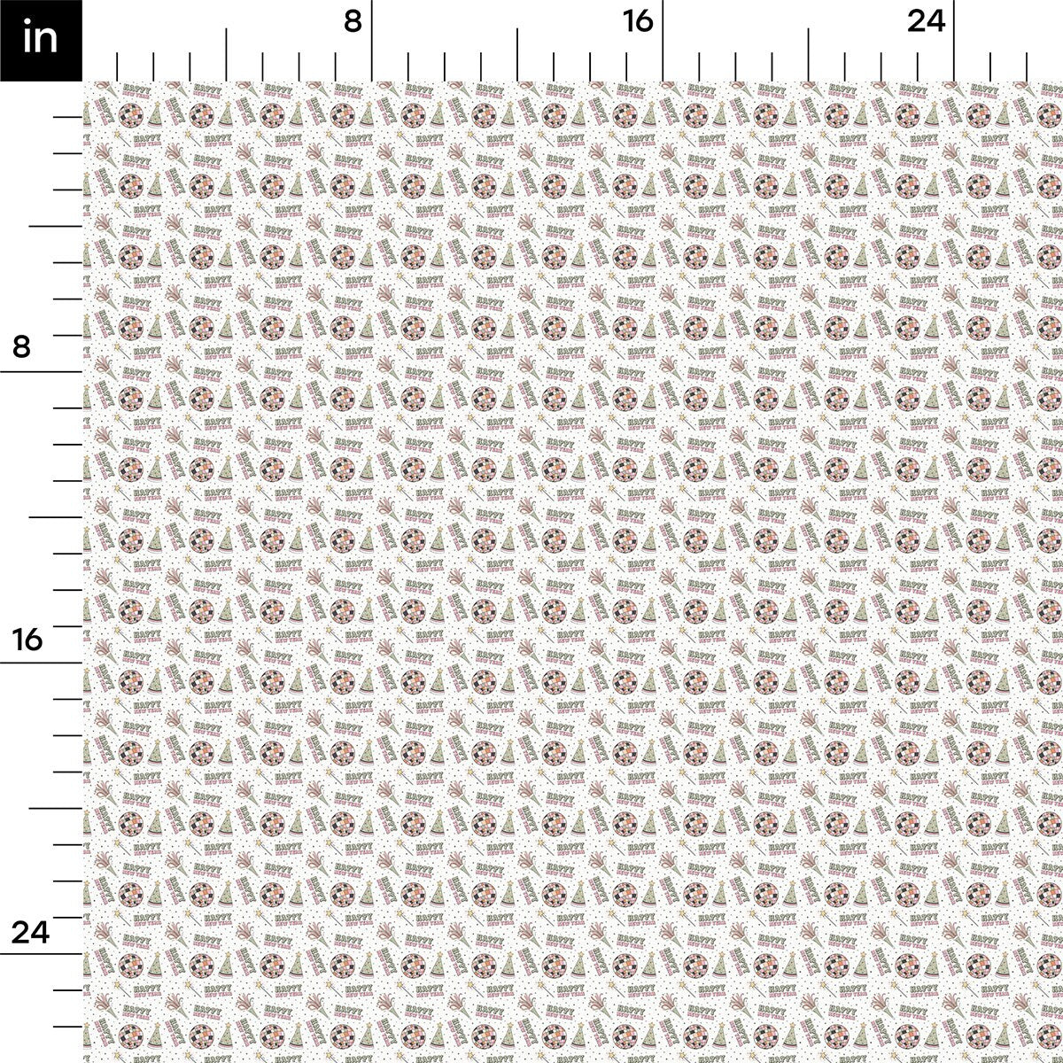 a ruler with a pattern of flowers on it