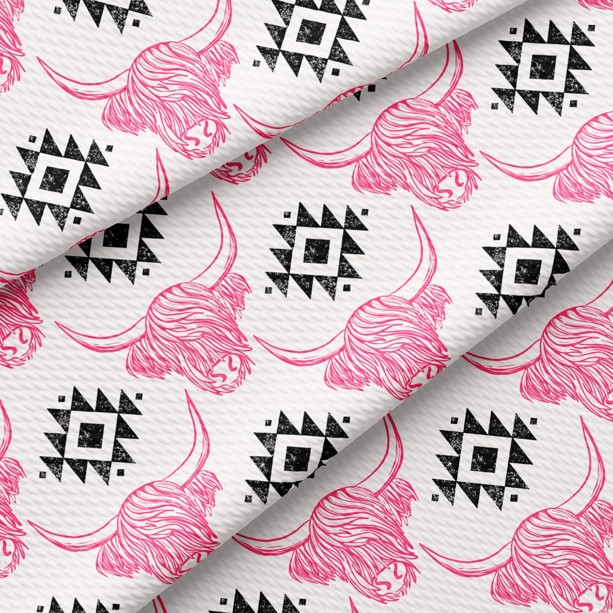 a pink and black pattern on a white background