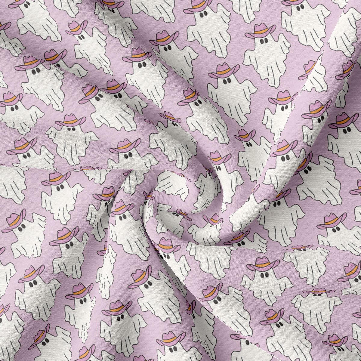 a pink and white pattern with a dog on it