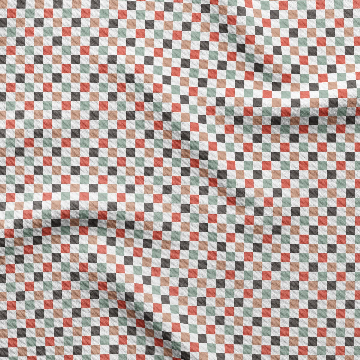 a close up of a checkered fabric