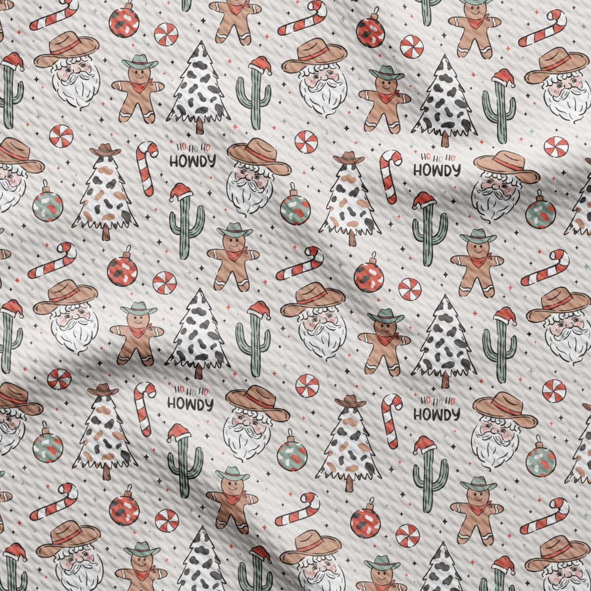 a pattern of gnomes and mushrooms on a white background