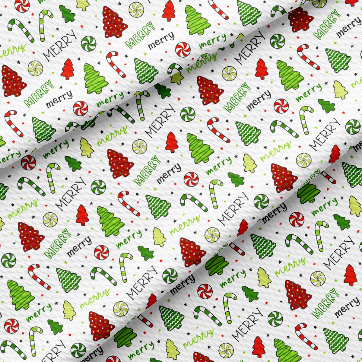 a white background with christmas trees and candy canes