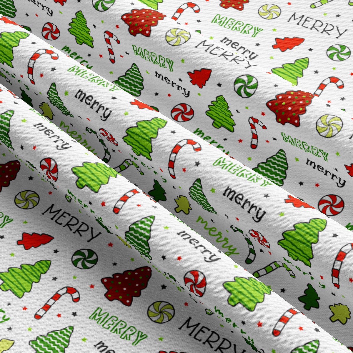 merry christmas wrapping paper with candy and candy canes