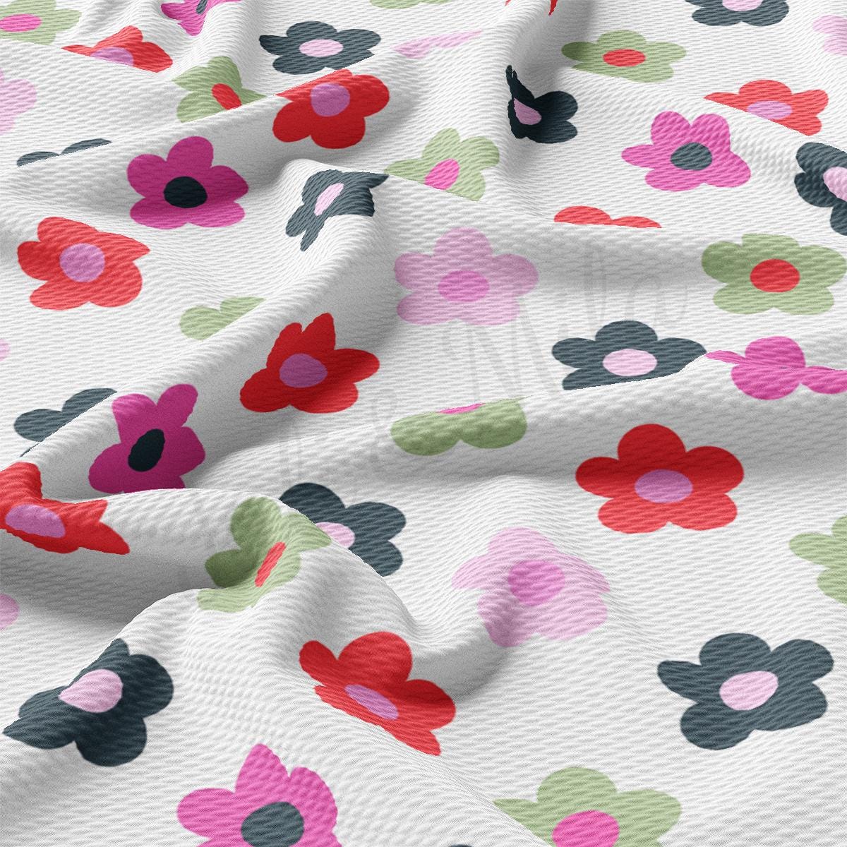 a close up of a flower print fabric