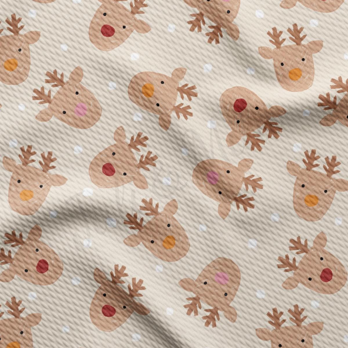 a pattern of reindeers on a white background