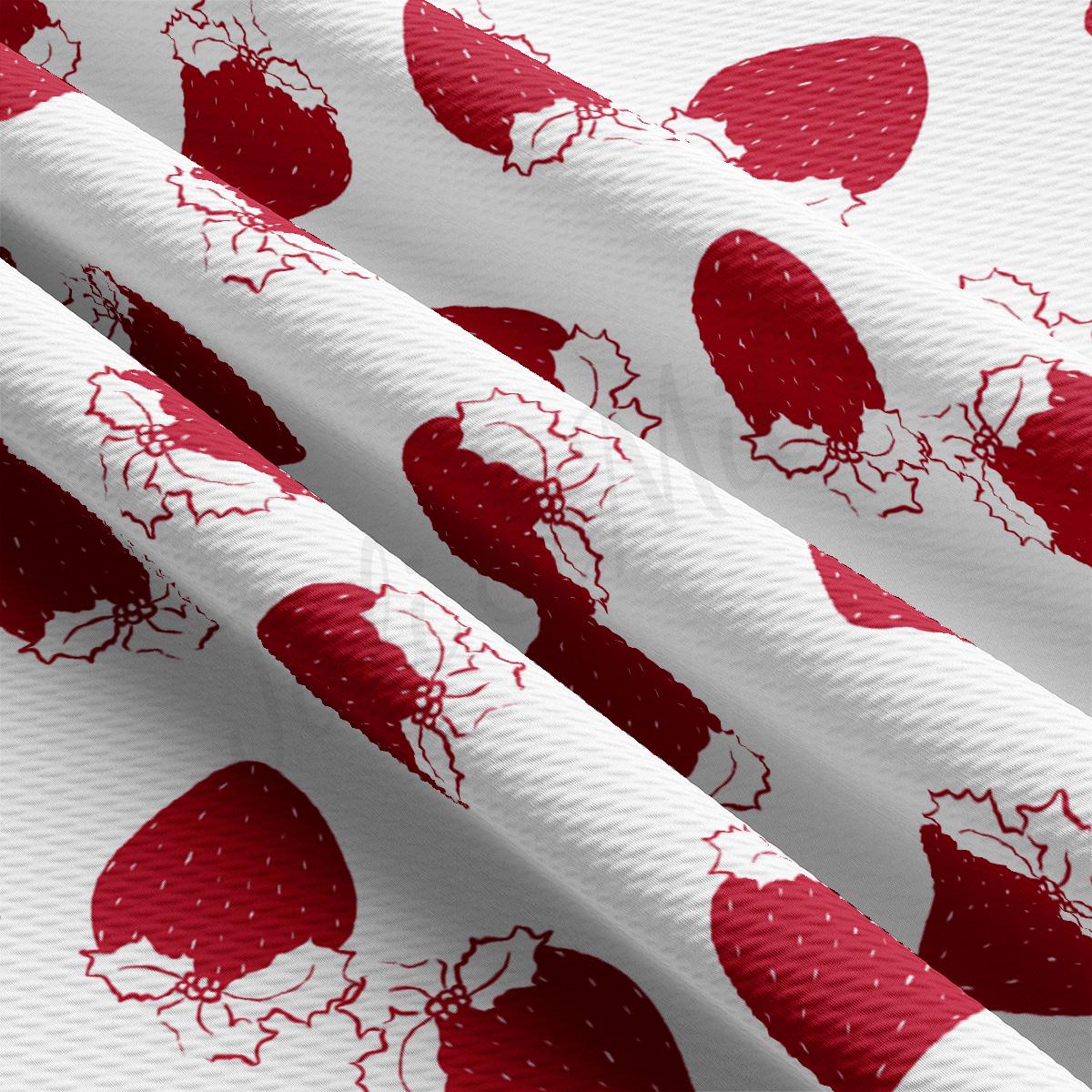 a close up of a red and white pattern on fabric