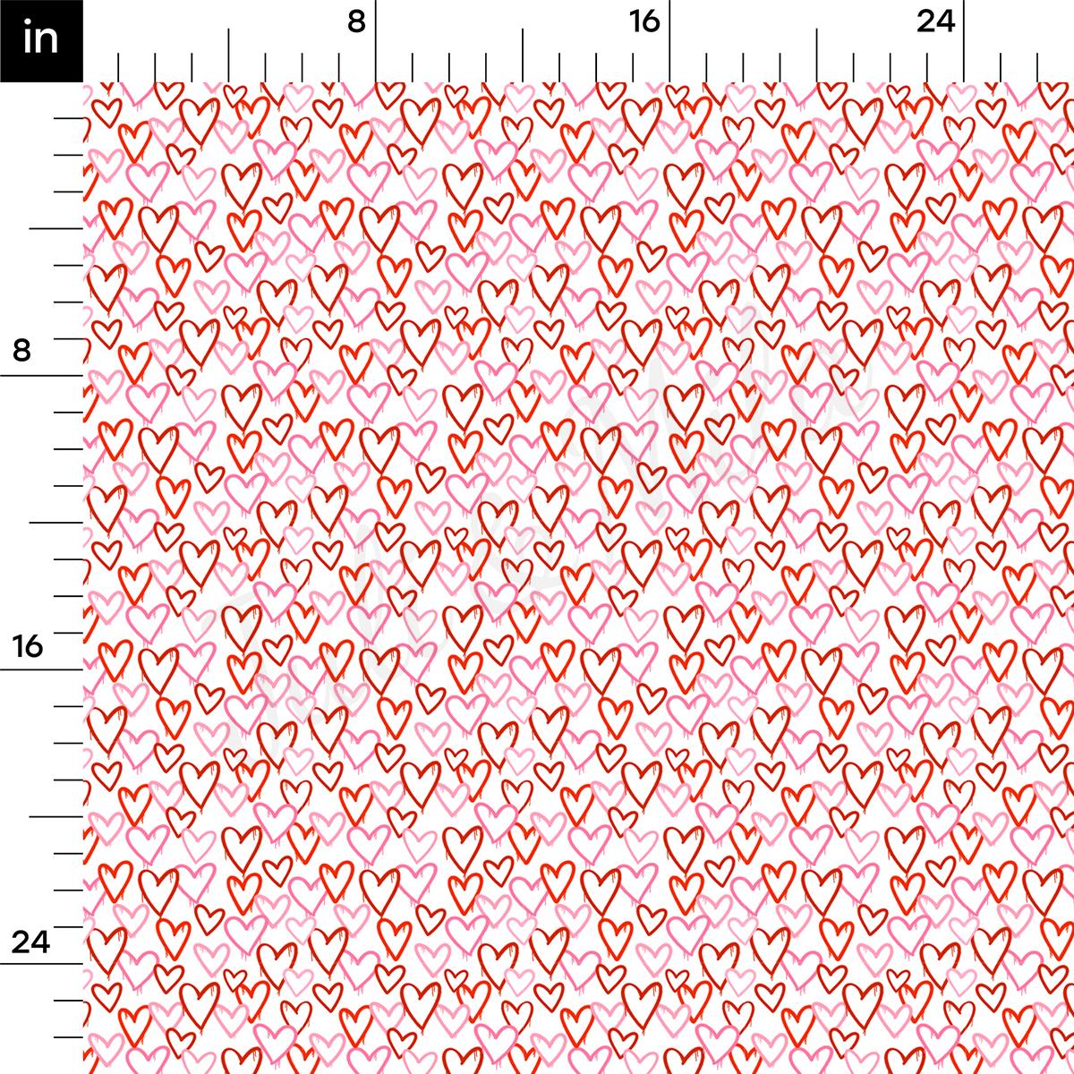 a ruler with hearts drawn on it