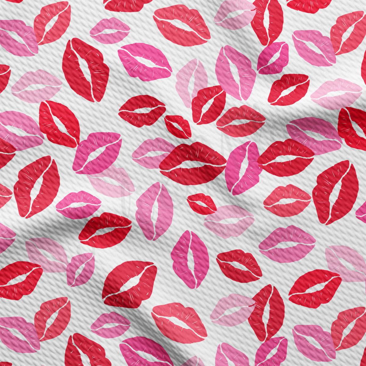 a close up of a red and pink pattern on a white background