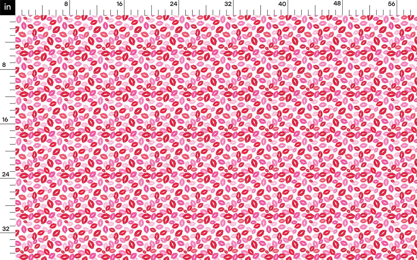 a pink and red pattern with a ruler