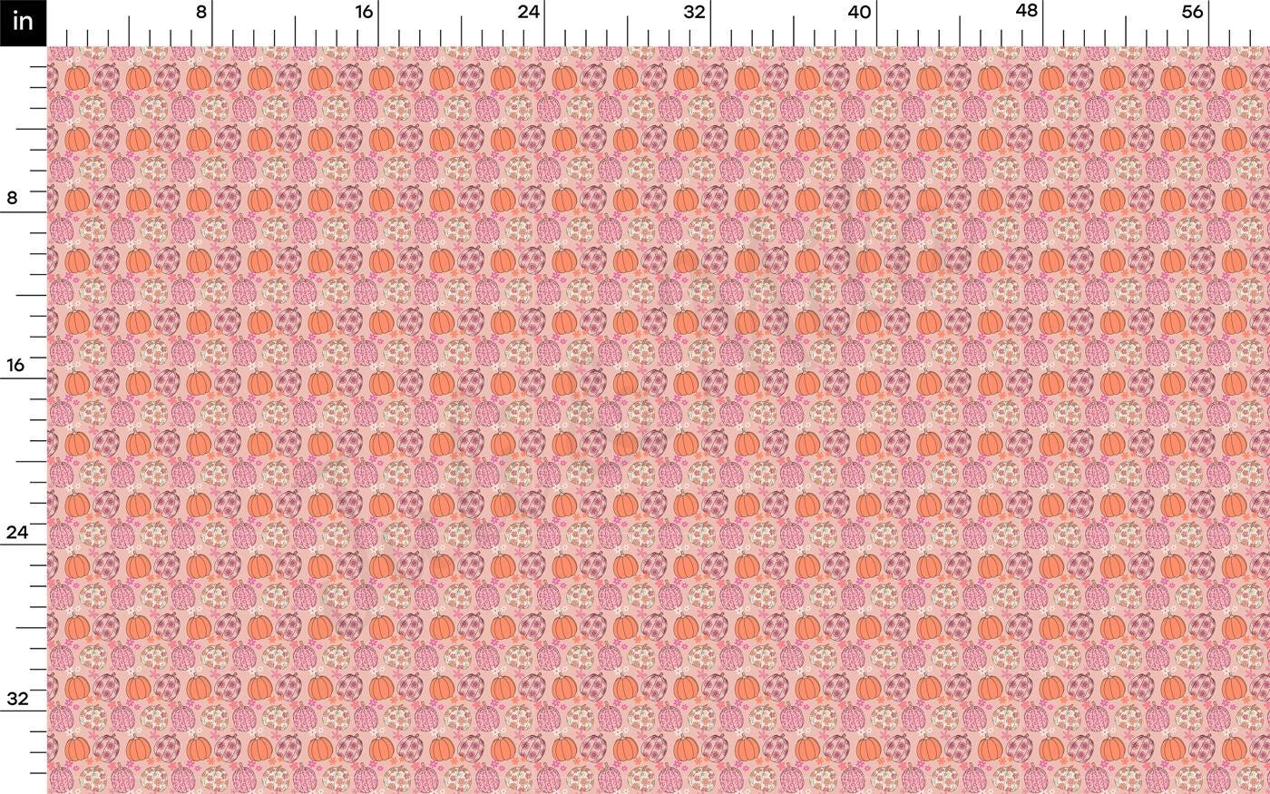 a pink and orange pattern with a ruler