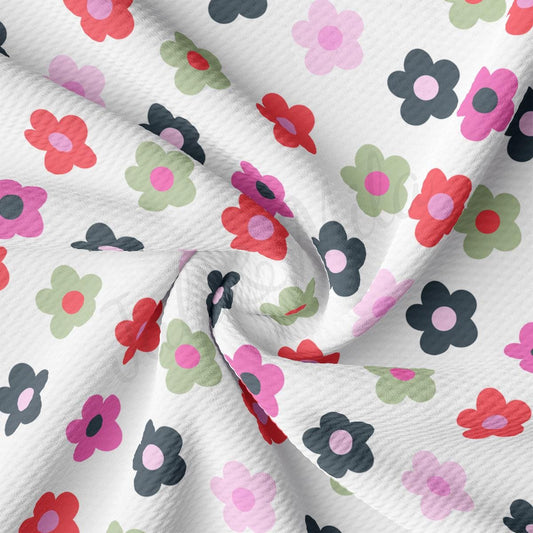 a close up of a flower print fabric