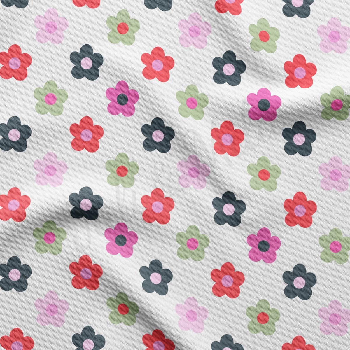 a colorful flower pattern on a white background