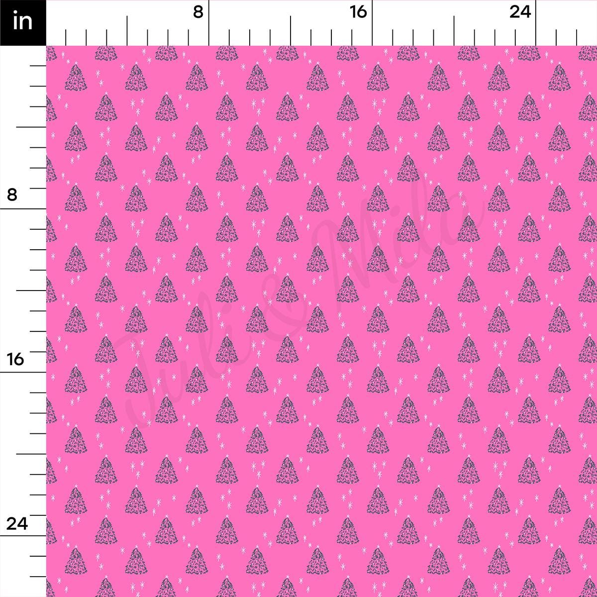 a ruler with a pink background with black triangles