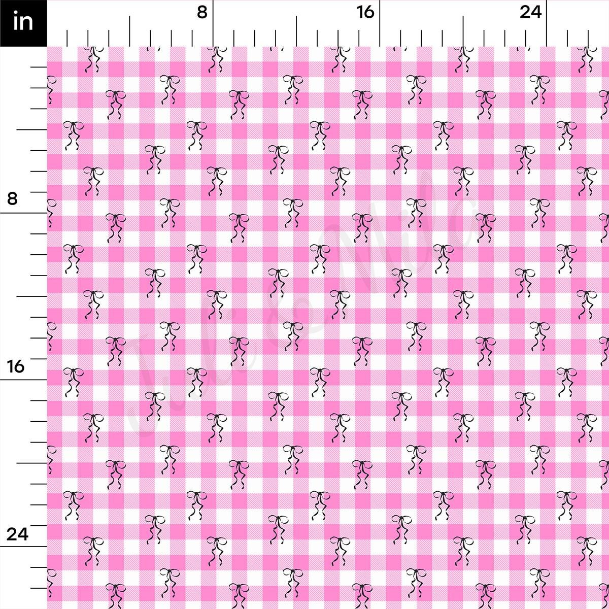 a pink and white checkered pattern with a line of numbers