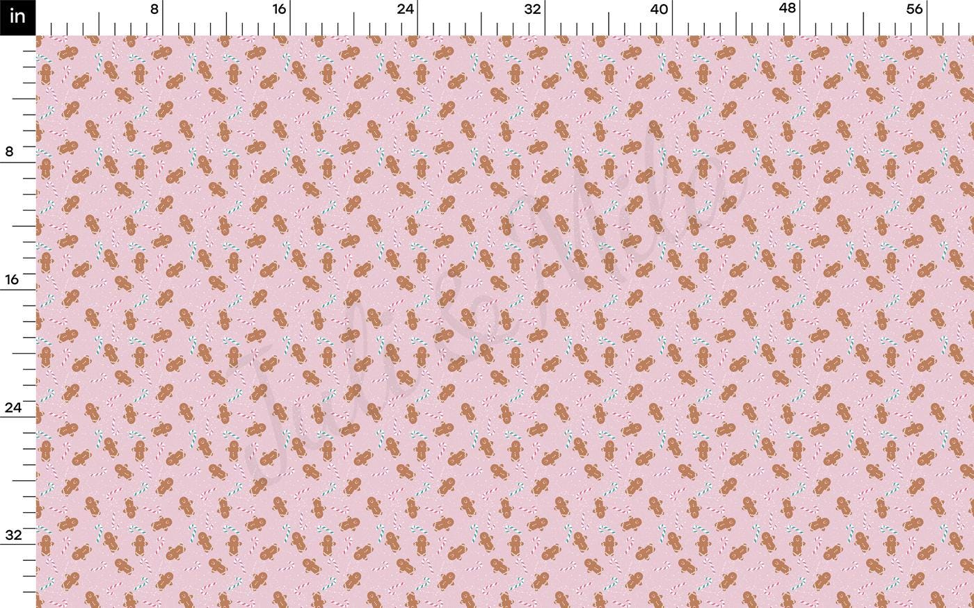 a pink background with small brown bears on it