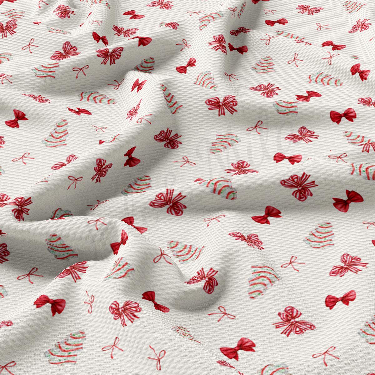 a close up of a red and white fabric