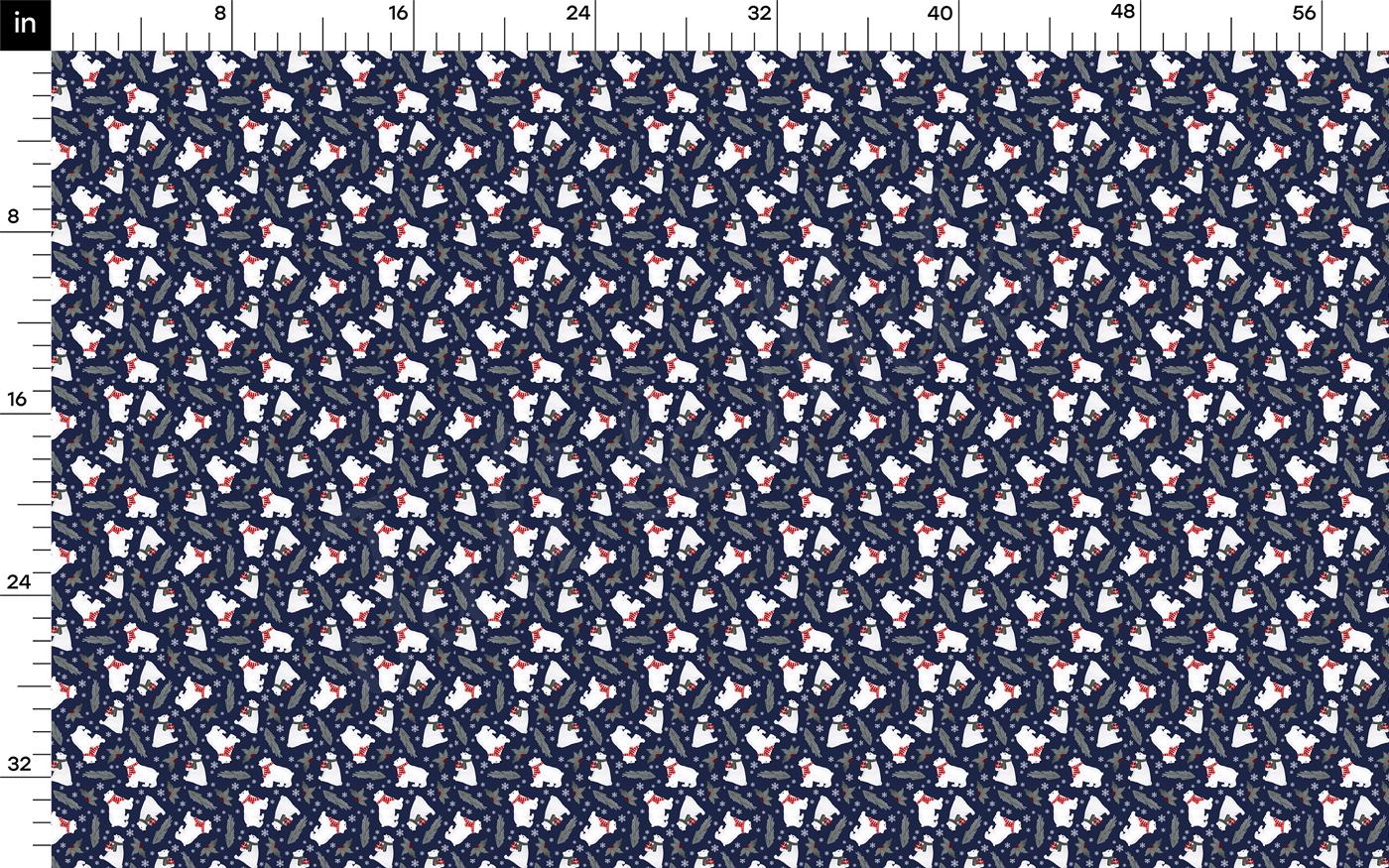 a blue and white pattern with red, white, and blue dots