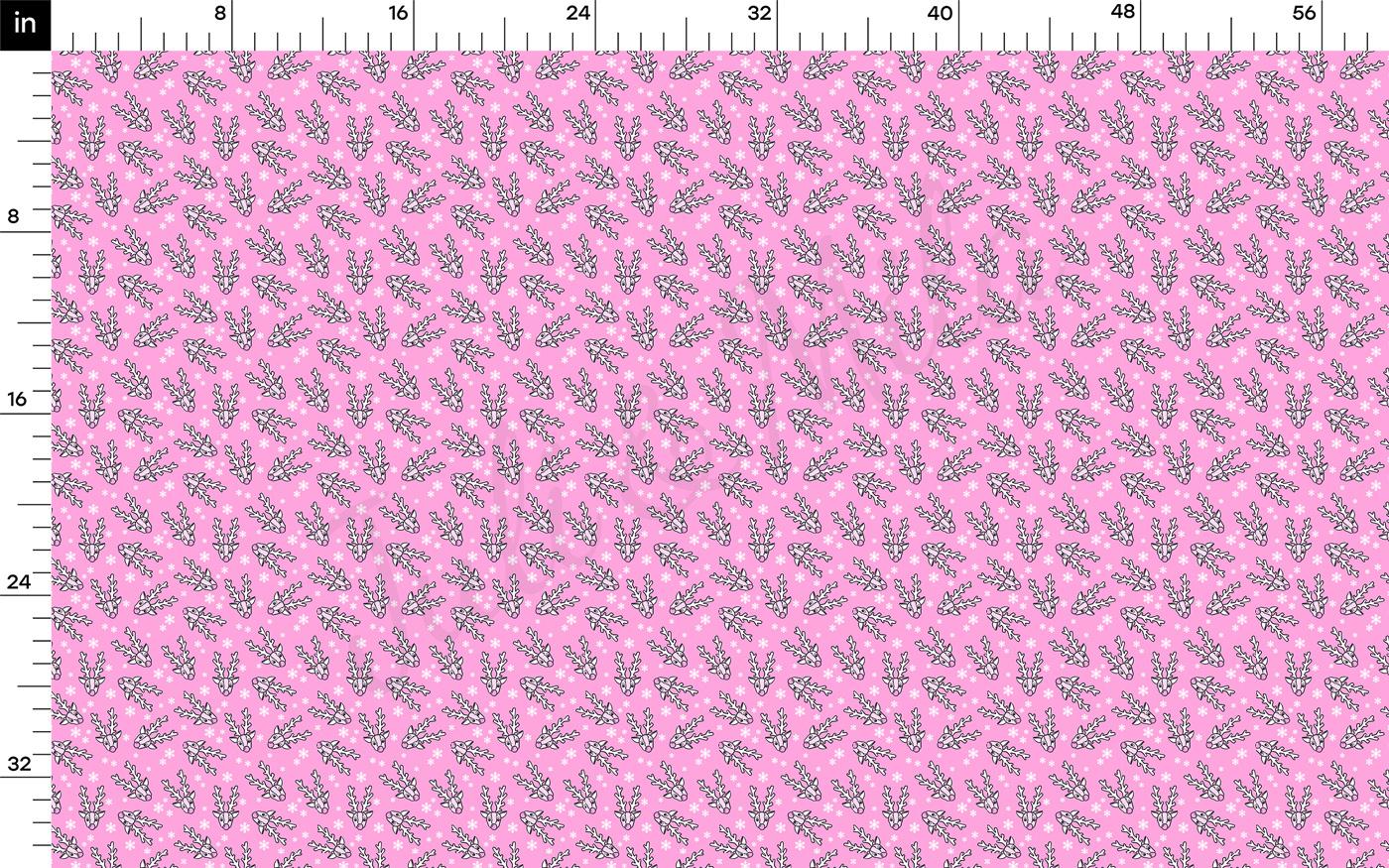 a ruler with a pink and black pattern on it