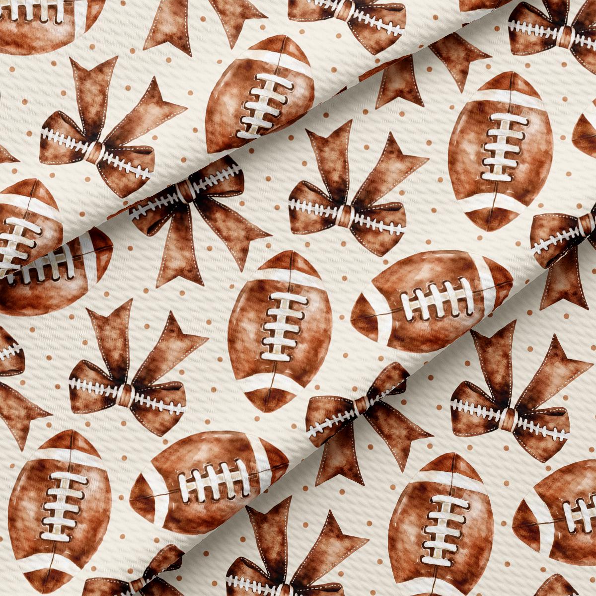 a pattern of watercolor footballs on a white background