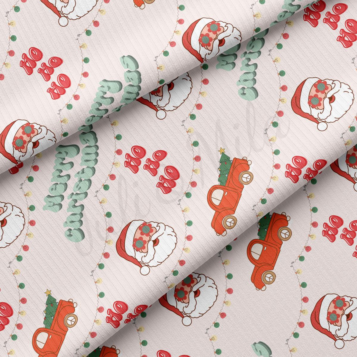 a santa clause pattern on a white background