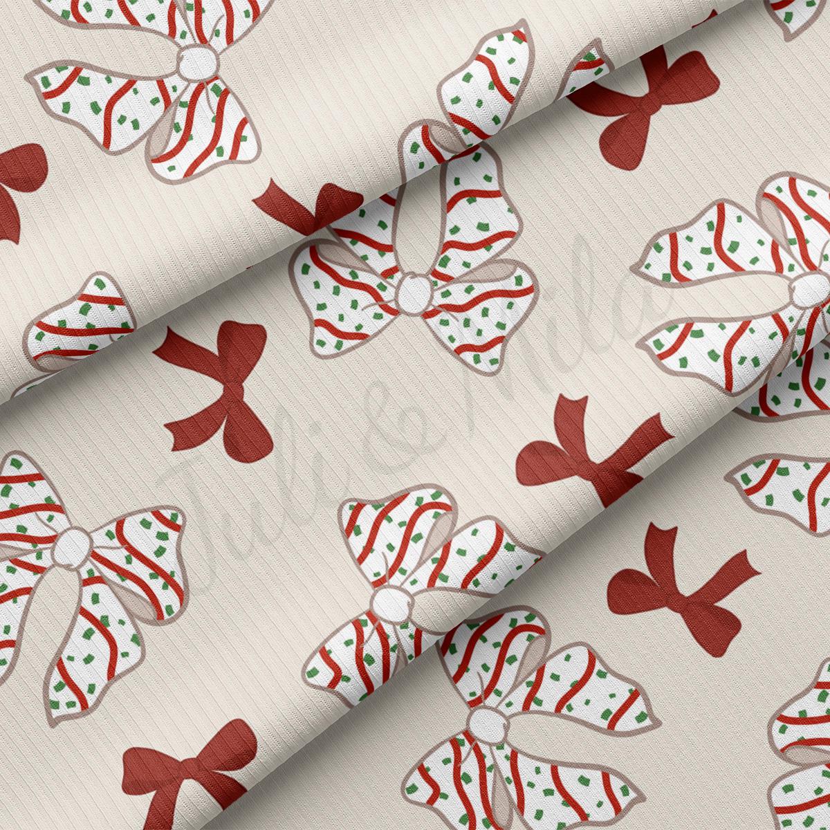 a red and white bow pattern on a white background