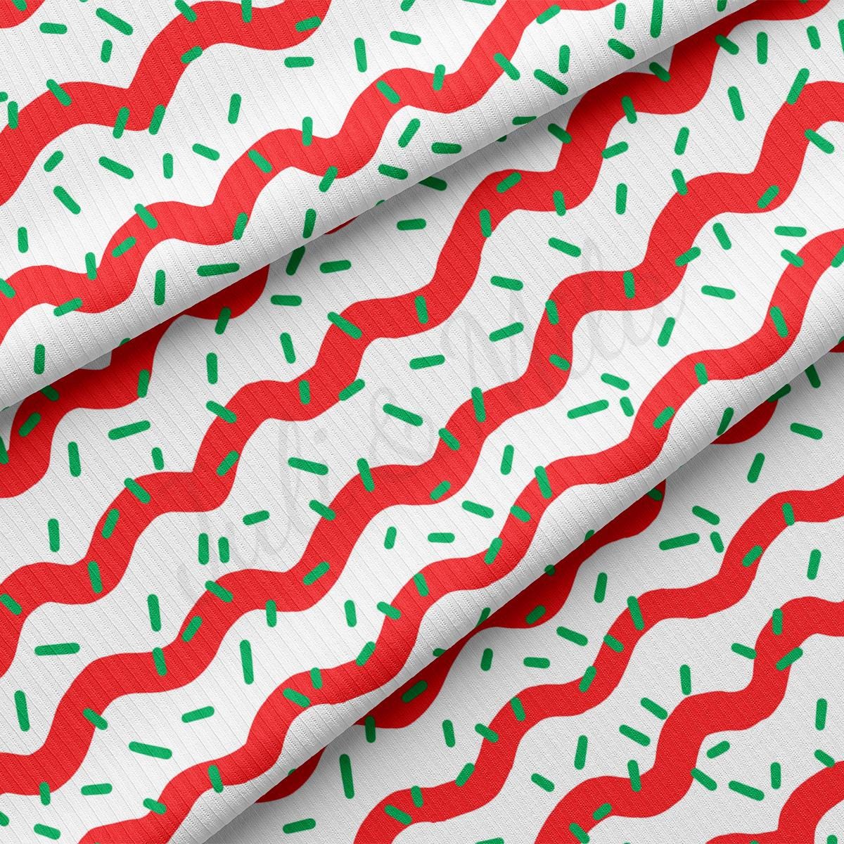 a red and green pattern on a white background