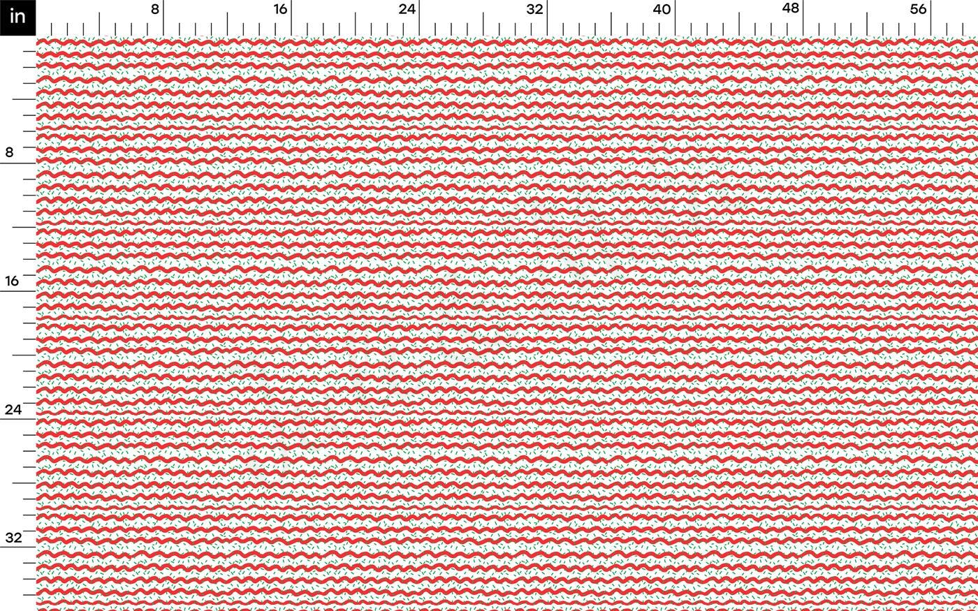 a red and white graph with a black border