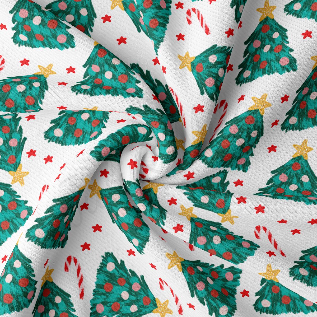 a white background with a green and red christmas tree pattern