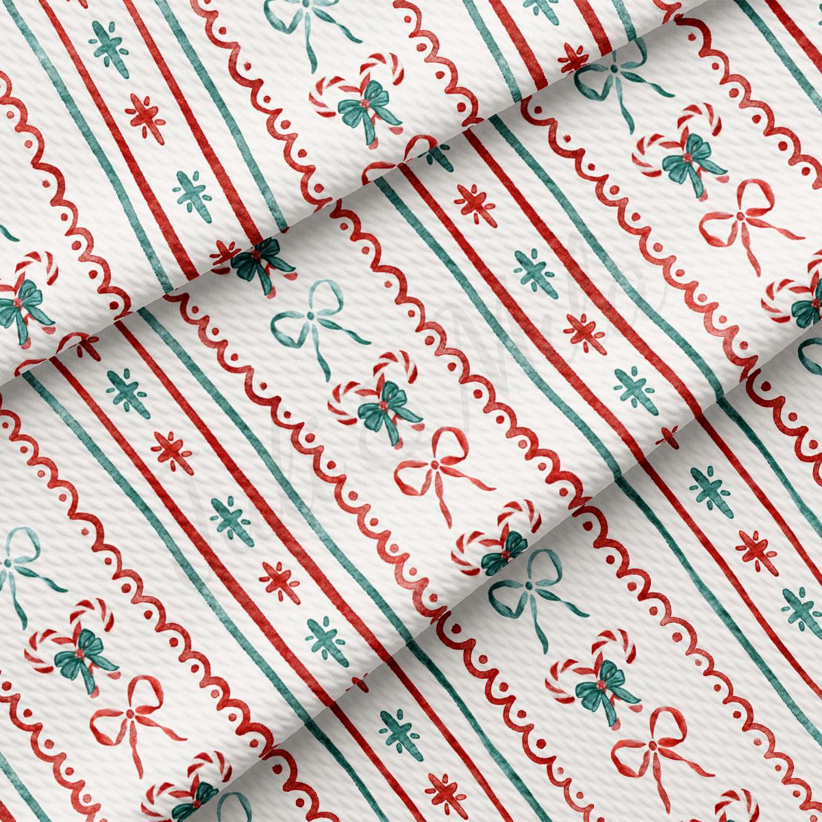 a close up of a red and green striped fabric