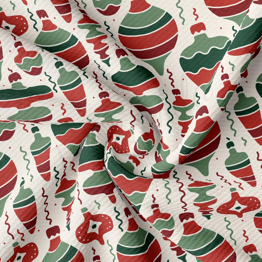 a red and green christmas pattern on a white background